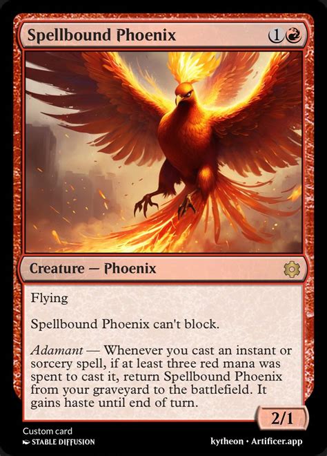 Magical spellbound phoenix